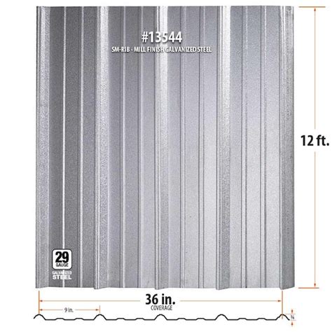 Metal Sales 3 Ft X 12 Ft Ribbed Galvalume Steel Roof Panel 45 Off