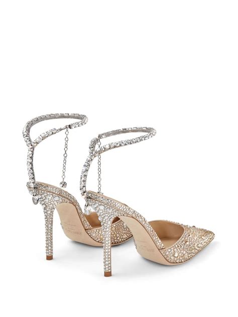 Jimmy Choo Saeda Pumps Verfraaid Met Kristallen Goud Schoenen Nl