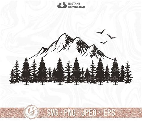 Monta A Svg Monta A Y Bosque Svg Camping Aventura Al Aire Etsy Espa A