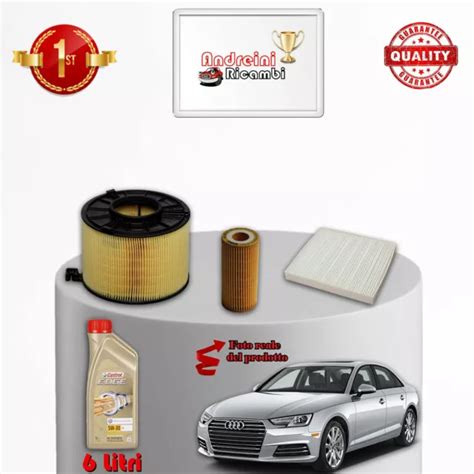 KIT INSPECCIÓN 3 Filtros y De Aceite Audi A4 B9 2 0 TFSI 110KW 150CV De