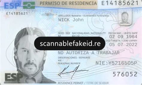 Tarjeta De Permiso De Residencia De España Falsa Buy Scannable Fake