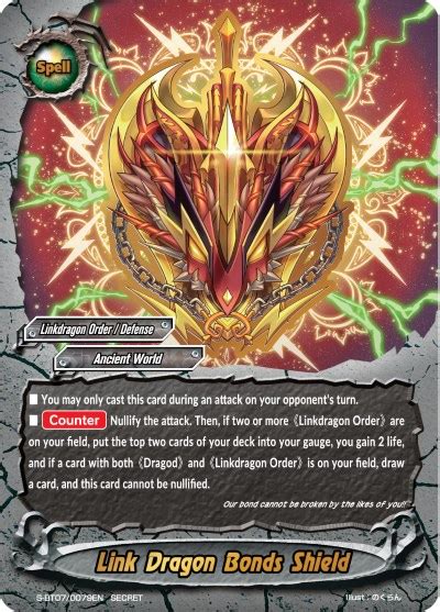 link dragon bonds shield perfected time ruler future card buddyfight