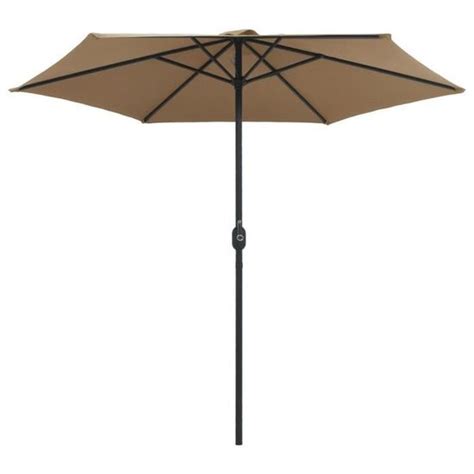 Atyhao Parasol d extérieur et mât en aluminium 270x246 cm Taupe 98666