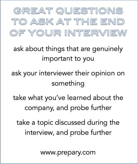 Best Questions To Ask At The End Of An Interview The Prepary Fun