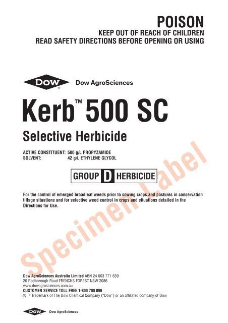 31 Kerb Herbicide Label Labels Design Ideas 2020