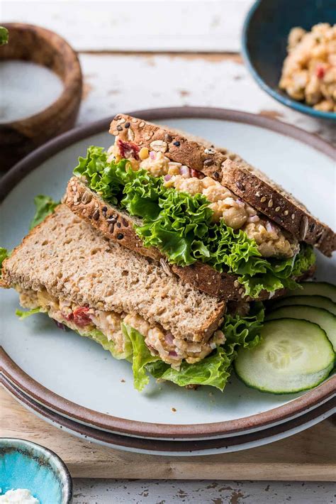 Chickpea Salad Sandwich With Feta Kitchen Confidante®