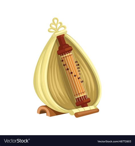 Sasando Indonesian Traditional Music Instrument Vector Image