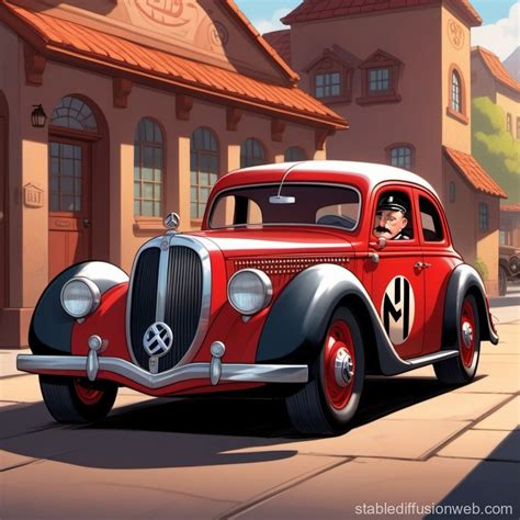 Hitler as a Car in Pixar's Cars | Stable Diffusion Online