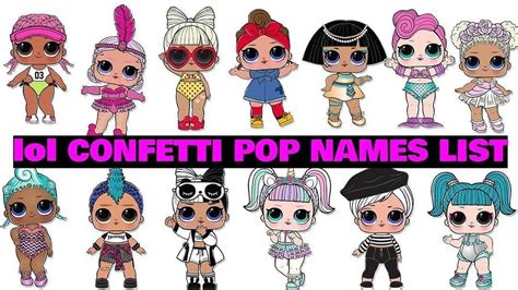 Do you know their names? #lolsurprisedolls #lolunderwraps #loldolls #lolsurpriseconfettipop ...