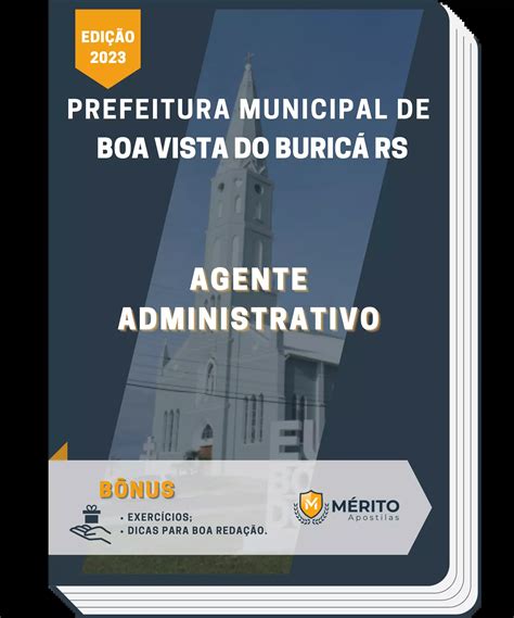 Apostila Agente Administrativo Prefeitura De Boa Vista Do Buric Rs