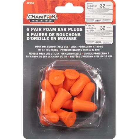 Champion Targets Foam Earplugs Orange