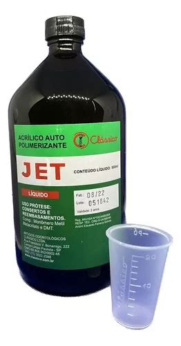 Acrílico Auto Liquido 500ml Prótese Resina Jet Clássico Parcelamento