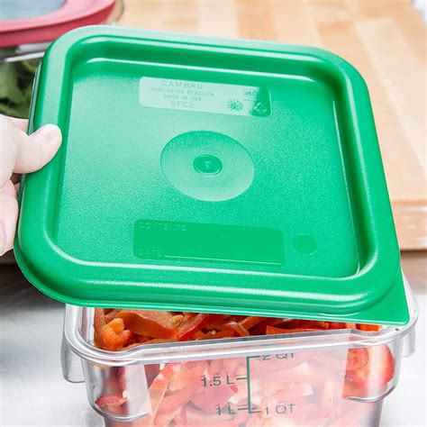 Cambro Polycarbonate Square 2 Quart Food Storage Container 2 Pack