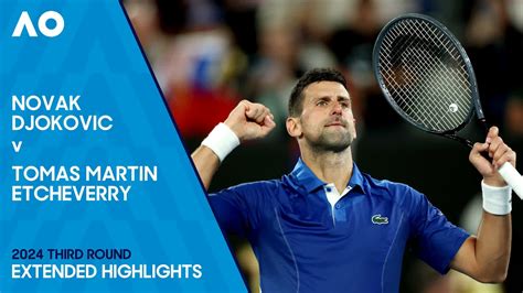 Novak Djokovic V Tomas Martin Etcheverry Extended Highlights