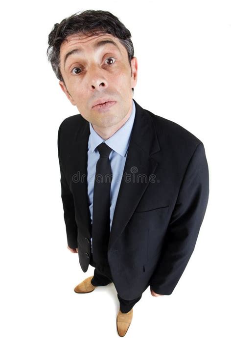 Businessman With An Inquiring Stock Image Image Of Questioning Face