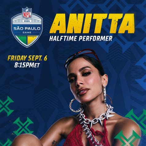 Anitta é anunciada pela NFL como atração principal de show do intervalo