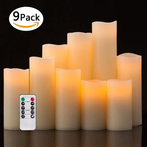 Flameless Candles Battery Operated Led Pillar Real Wax Remote Control