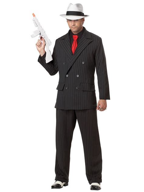 Mob Boss Gangster 1920s Mobster Mafia Pinstripes Suit Chicago Men ...