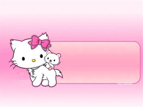 Coretan Rissa Charmy Kitty Pink Tema Powerpoint