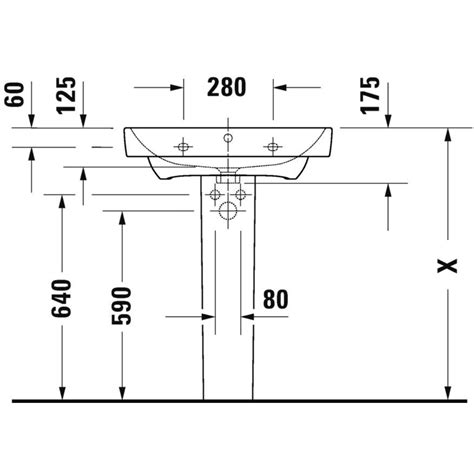 Duravit No 1 Gloss White Basin 460x650x175mm Stiles