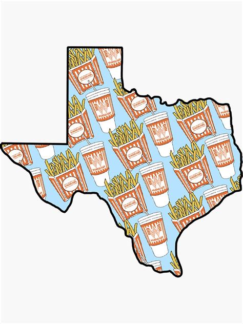 Texas Whataburger Sticker By Aliciaramones Redbubble