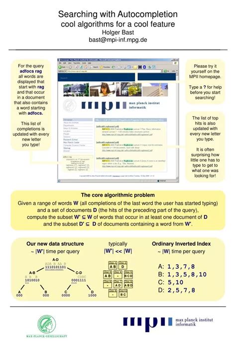 PPT Searching With Autocompletion Cool Algorithms For A Cool Feature