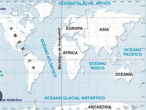 3 En el planisferio señala los continentes y océanos Brainly lat