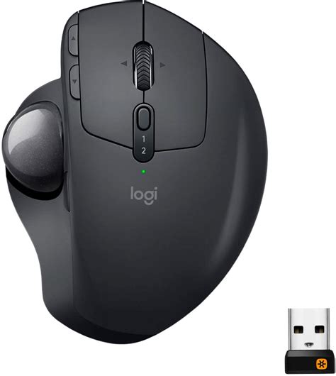 Logitech MX ERGO Plus Wireless Trackball Mouse with Ergonomic design ...