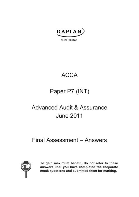 Pdf Acca P Int Final Assessment Ans J With Marks Dokumen Tips