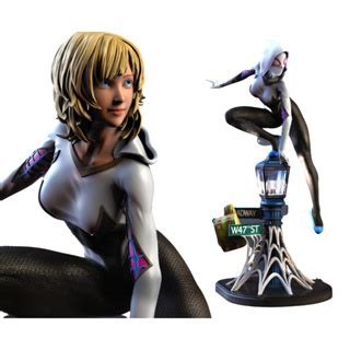 Action Figure Spider Gwen Modelada Por Sanix Sem Pintura Leia O