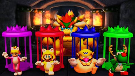 3ds Mario Party The Top 100 Minigames Cat Peach Vs Cat Mario Vs Wario