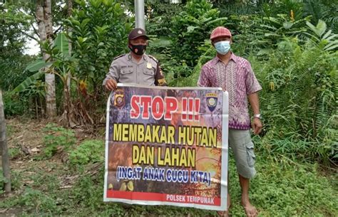 Cegah Kebakaran Hutan Dan Lahan Polsek Tempunak Melaksanakan Kegiatan