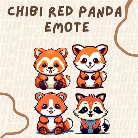 Red Panda Chibi Etsy