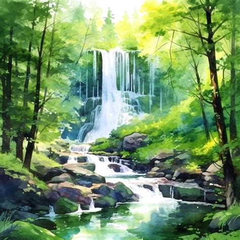 Premium AI Image | backdrop for waterfall