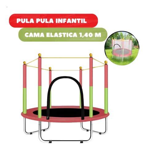 Cama Elástica Infantil Domestica - Cama Elástica Infantil Doméstica Pula Pula 1,40m Com Rede | Frete grátis
