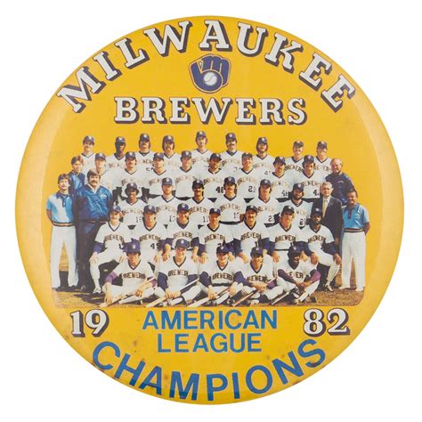 Milwaukee Brewers Champions Busy Beaver Button Museum