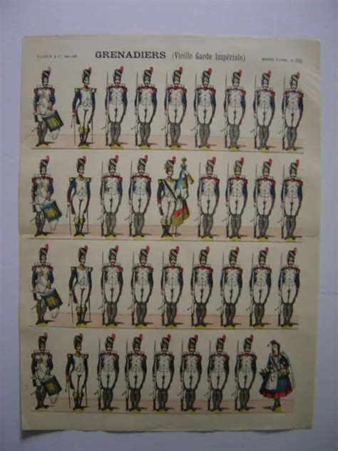 IMAGE D ÉPINAL NUMÉRO 385 GRENADIERS Vieille Garde Impériale Imagerie