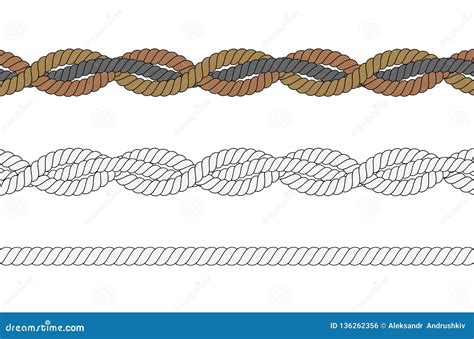 3绳索 向量例证 插画 包括有 查出 连接数 严格 设备 收集 浓厚 绳索 国界的 形状 136262356