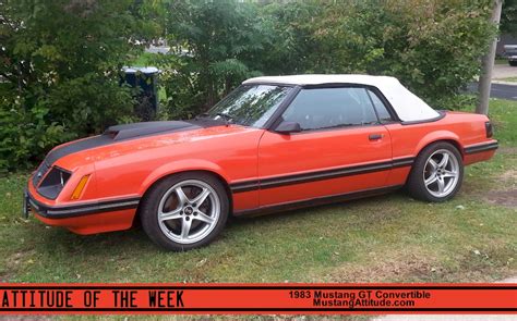 Bright Bittersweet Orange 1983 Ford Mustang Gt Convertible