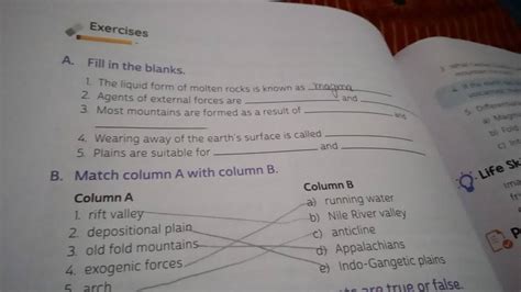 Match Column A With Column B Column B Column A A Running Water Filo