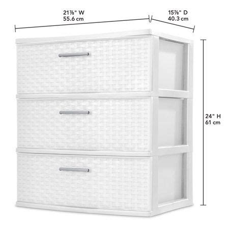 Sterilite 3 Drawer Wide Weave Tower Plastic White Walmart