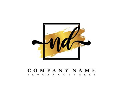 ND Initial handwriting logo concept 15534695 Vector Art at Vecteezy