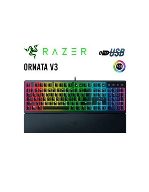 TECLADO RAZER ORNATA V3 MECHA MEMBRANE US LOW PROFILE CHROMA BLACK