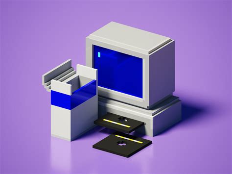 Do you remember Windows 3.11 icons? Windows Setup icon, voxel remake ...