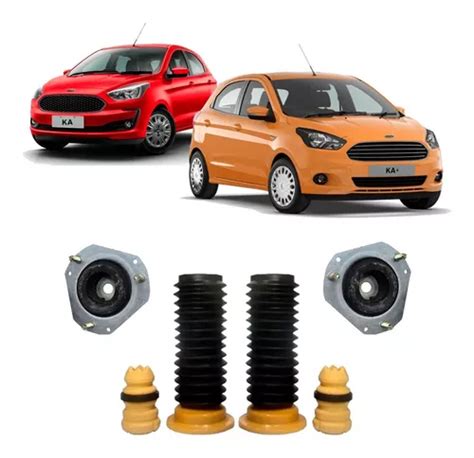 Par Kit Coxim Batente Coifa Do Amortecedor Dianteiro Ford Novo New Ka