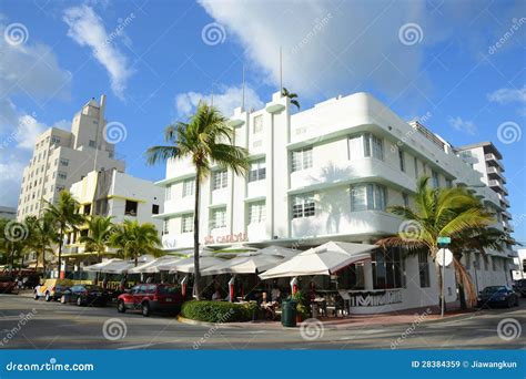 Art Deco Style Carlyle In Miami Beach Editorial Stock Image Image Of