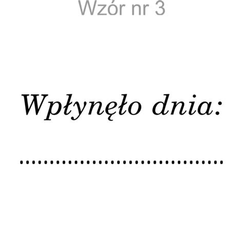 Piecz Tka Wp Yn O Dnia Z Miejscem Na Wpisanie Daty