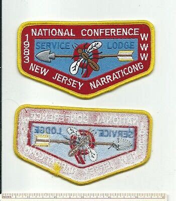 DE SCOUT BSA 1983 OA LODGE 9 NARRATICONG NOAC SERVICE LODGE FLAP NJ