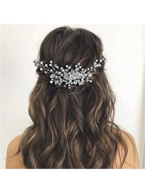 Unicra Crystal Bride Wedding Hair Comb Silver Rhinestone Bridal Hair