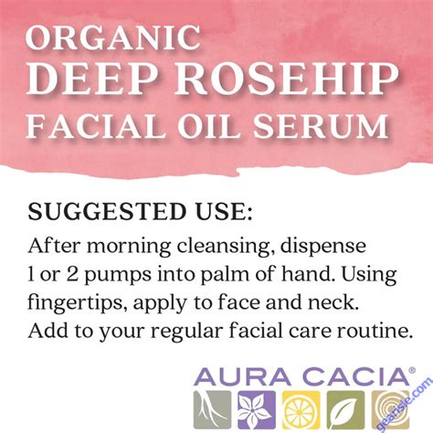 Organic Rosehip Facial Oil Serum Aura Cacia Fl Oz Oils Body Care